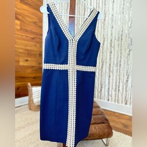 Lily Pulitzer, Bentley Shift Navy/Gold, Size 6